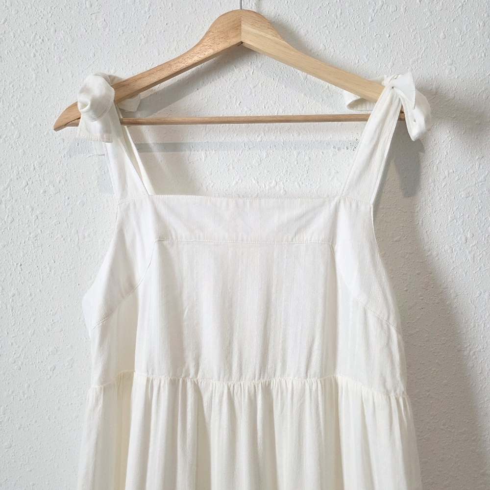 Carve Designs Tie Strap Cotton Midi Dress L - Picture 3 of 7